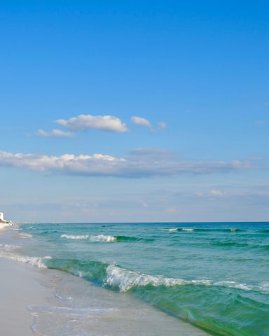 White sand beach on the Emerald Coast